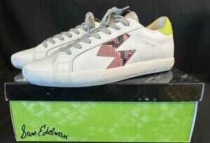 SAM EDELMAN NIB Lightning Bolt GG Style Black Sole Sneakers Size 9 Womens